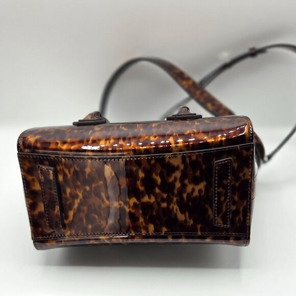Women's Animal Print Patent Leather Mini Antigona Lock Bag - Picture 5 of 15
